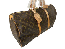 画像をギャラリービューアに読み込む, 極美品 LOUIS VUITTON ルイ ヴィトン モノグラム キーポル50 ボストンバッグ M41426 PVC ブラウン 中古 4c068984