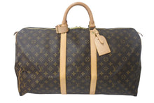 画像をギャラリービューアに読み込む, 極美品 LOUIS VUITTON ルイヴィトン キーポル55 ボストンバッグ M41424 モノグラム PVC レザー ブラウン 中古 4c068985