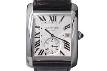 Load image into Gallery viewer, 極美品 CARTIER カルティエ 自動巻き 時計 タンクMC W5330003 3589209278SX AT SS 革ベルト シルバー文字盤 ブラック 中古 4c068992