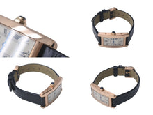 画像をギャラリービューアに読み込む, 極美品 CARTIER カルティエ クオーツ 時計 タンク アメリカン W2607456 QZ PG 革ベルト ピンクゴールド シルバー文字盤 ブラック 中古 4c068993