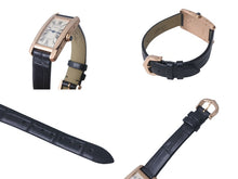 画像をギャラリービューアに読み込む, 極美品 CARTIER カルティエ クオーツ 時計 タンク アメリカン W2607456 QZ PG 革ベルト ピンクゴールド シルバー文字盤 ブラック 中古 4c068993