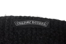 画像をギャラリービューアに読み込む, CHROME HEARTS クロムハーツ マフラー ストール CHクロスパッチ レザー シルバー925 ブラック 美品 中古 4c068996