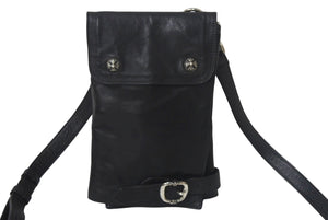 CHROME HEARTS クロムハーツ ネックフロント シザーケース クロスボールクリップ レザー シルバ−925 1996刻印 美品 中古 4c068997