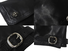 Load image into Gallery viewer, CHROME HEARTS クロムハーツ ネックフロント シザーケース クロスボールクリップ レザー シルバ−925 1996刻印 美品 中古 4c068997