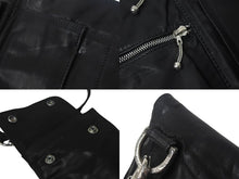 Load image into Gallery viewer, CHROME HEARTS クロムハーツ ネックフロント シザーケース クロスボールクリップ レザー シルバ−925 1996刻印 美品 中古 4c068997