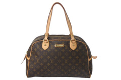 Very good condition LOUIS VUITTON Montorgueil GM handbag M95566 brown PVC leather gold hardware used 4c068999