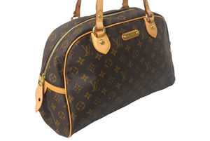 Very good condition LOUIS VUITTON Montorgueil GM handbag M95566 brown PVC leather gold hardware used 4c068999