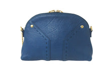 画像をギャラリービューアに読み込む, Yves Saint Laurent イブサンローラン ミニミューズ 2WAYチェーンショルダーバッグ レザー ブルー ゴールド金具 美品 中古 4c069008