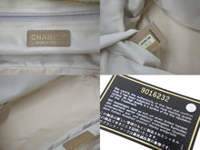 画像をギャラリービューアに読み込む, CHANEL シャネル ニュートラベルライン ハンドバッグ ココマーク 9番台 キャンバス レザー ベージュ ゴールド金具 美品 中古 4c069018