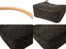 画像をギャラリービューアに読み込む, LOUIS VUITTON ルイヴィトン ルーピングMM ハンドバッグ M51146 モノグラム ゴールド金具 ブラウン 美品 中古 4c069020