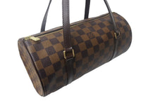 画像をギャラリービューアに読み込む, LOUIS VUITTON ルイヴィトン パピヨンPM 26 ハンドバック ダミエ N51304 筒型 ドラム型 エベヌ ブラウン 美品 中古 4c069026