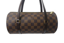 画像をギャラリービューアに読み込む, LOUIS VUITTON ルイヴィトン パピヨンPM 26 ハンドバック ダミエ N51304 筒型 ドラム型 エベヌ ブラウン 美品 中古 4c069026