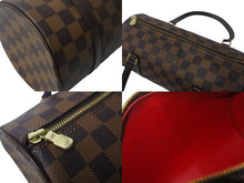 画像をギャラリービューアに読み込む, LOUIS VUITTON ルイヴィトン パピヨンPM 26 ハンドバック ダミエ N51304 筒型 ドラム型 エベヌ ブラウン 美品 中古 4c069026
