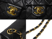 Load image into Gallery viewer, CHANEL シャネル ミニマトラッセ ショルダーバッグ ココマーク 4番台 ラムスキン ブラック ゴールド金具 美品 中古 4c069028