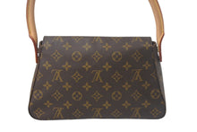 画像をギャラリービューアに読み込む, LOUIS VUITTON ルイ ヴィトン モノグラム ミニルーピング ショルダーバッグ M51147 PVC レザー ブラウン 美品 中古 4c069034