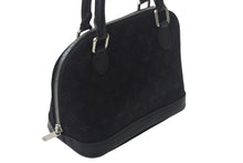 画像をギャラリービューアに読み込む, 極美品 LouisVuitton ルイヴィトン リトルアルマ ミニハンドバッグ M92146 フランス製 モノグラムサテン ブラック シルバー 中古 4c069035