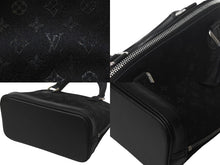 画像をギャラリービューアに読み込む, 極美品 LouisVuitton ルイヴィトン リトルアルマ ミニハンドバッグ M92146 フランス製 モノグラムサテン ブラック シルバー 中古 4c069035