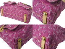 画像をギャラリービューアに読み込む, 極美品 LOUIS VUITTON ルイヴィトン バギーPM モノグラムデニム ショルダーバッグ M95212 デニム レザー ピンク 中古 4c069036