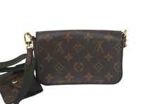 Load image into Gallery viewer, 極美品 LOUIS VUITTON ルイ ヴィトン ミュルティポシェットフェリシー ショルダーバッグ M80091 ブラウン グリーン 中古 4c069037