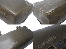 画像をギャラリービューアに読み込む, CHANEL シャネル チェーンショルダーバッグ アイコンモチーフ クルーズライン 8番台 2003年 カーキ シルバー 美品 中古 4c069038