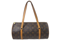 画像をギャラリービューアに読み込む, LOUIS VUITTON ルイヴィトン ハンドバック パピヨン30 GM 筒型 モノグラム M51385 ゴールド金具 ブラウン 美品 中古 4c069043