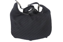 Load image into Gallery viewer, ChristianDior クリスチャンディオール ショルダーバッグ 15-B0-0057 トロッターライン キャンバス レザー ブラック 美品 中古 4c069044