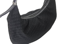 Load image into Gallery viewer, ChristianDior クリスチャンディオール ショルダーバッグ 15-B0-0057 トロッターライン キャンバス レザー ブラック 美品 中古 4c069044
