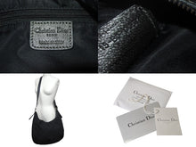 Load image into Gallery viewer, ChristianDior クリスチャンディオール ショルダーバッグ 15-B0-0057 トロッターライン キャンバス レザー ブラック 美品 中古 4c069044