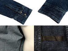 画像をギャラリービューアに読み込む, 極美品 CHROME HEARTS クロムハーツ 長袖シャツ サイズXL クロスボール クロスパッチ デニム ブルー コットン シルバー925 中古 4c069053