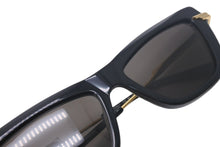 画像をギャラリービューアに読み込む, BOTTEGA VENETA ボッテガヴェネタ クラシック アセテート キャットアイ サングラス ブラック ゴールド 54□16 美品 中古 4c069058