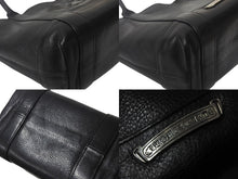 画像をギャラリービューアに読み込む, CHROME HEARTS クロムハーツ セメタリークロスパッチ ハンドバッグ ブラック レザー シルバー925 美品 中古 4c069064