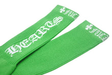 画像をギャラリービューアに読み込む, 新品未使用 CHROME HEARTS クロムハーツ 靴下 ソックス ヴァインダガー刺繍 FUCK YOU グリーン 中古 4c069065