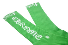 画像をギャラリービューアに読み込む, 新品未使用 CHROME HEARTS クロムハーツ 靴下 ソックス ヴァインダガー刺繍 FUCK YOU グリーン 中古 4c069065