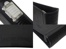 画像をギャラリービューアに読み込む, CHROME HEARTS クロムハーツ レザーアジェンダ バインダー CHプラス ホースシュー エンボス加工 ブラック シルバー925 良品 中古 4c069087