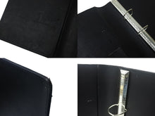 画像をギャラリービューアに読み込む, CHROME HEARTS クロムハーツ レザーアジェンダ バインダー CHプラス ホースシュー エンボス加工 ブラック シルバー925 良品 中古 4c069087