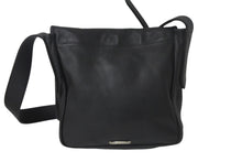 画像をギャラリービューアに読み込む, CHROME HEARTS クロムハーツ クロスパッチ レザーメールバッグ ショルダーバッグ レザーパッチ ブラック シルバ−925 美品 中古 4c069088