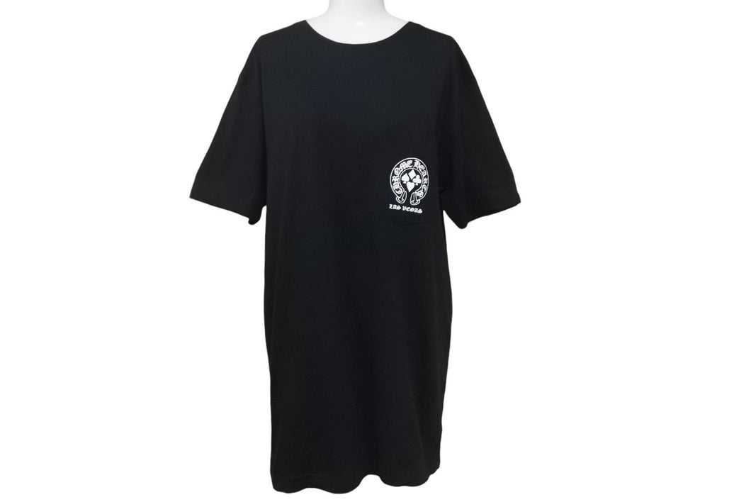 CHROME HEARTS クロムハーツ ラスベガス限定 プリント 半袖Ｔシャツ ブラック ロゴ CH コットン サイズL 美品 中古 4c069090