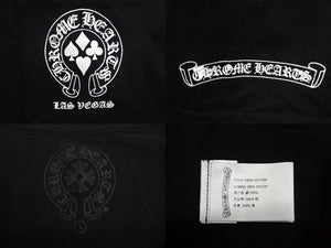 CHROME HEARTS クロムハーツ ラスベガス限定 プリント 半袖Ｔシャツ ブラック ロゴ CH コットン サイズL 美品 中古 4c069090