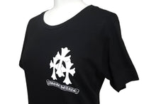 Load image into Gallery viewer, CHROME HEARTS クロムハーツ セメタリ― クロス プリント 半袖Ｔシャツ ブラック コットン サイズL 美品 中古 4c069091