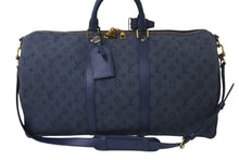 Load image into Gallery viewer, LOUIS VUITTON ルイヴィトン キーポル バンドリエール50 ボストンバッグ M44645 モノグラムデニム レザー ネイビー 美品 中古 4c069106