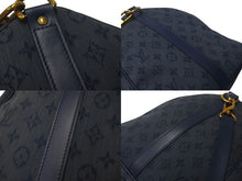 Load image into Gallery viewer, LOUIS VUITTON ルイヴィトン キーポル バンドリエール50 ボストンバッグ M44645 モノグラムデニム レザー ネイビー 美品 中古 4c069106