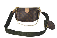画像をギャラリービューアに読み込む, 極美品 LOUIS VUITTON ルイヴィトン ミュルティポシェット アクセソワール カーキ ショルダーバッグ モノグラム M44813 中古 4c069109