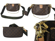 画像をギャラリービューアに読み込む, 極美品 LOUIS VUITTON ルイヴィトン ミュルティポシェット アクセソワール カーキ ショルダーバッグ モノグラム M44813 中古 4c069109