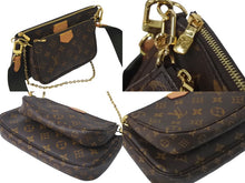 画像をギャラリービューアに読み込む, 極美品 LOUIS VUITTON ルイヴィトン ミュルティポシェット アクセソワール カーキ ショルダーバッグ モノグラム M44813 中古 4c069109