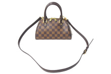 画像をギャラリービューアに読み込む, LOUIS VUITTON ルイヴィトン リベラミニ ハンドバッグ N41436 ダミエキャンバス レザー ブラウン 廃盤 ゴールド金具 美品 中古 4c069110