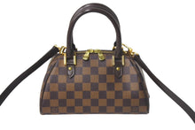 画像をギャラリービューアに読み込む, LOUIS VUITTON ルイヴィトン リベラミニ ハンドバッグ N41436 ダミエキャンバス レザー ブラウン 廃盤 ゴールド金具 美品 中古 4c069110