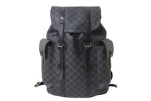画像をギャラリービューアに読み込む, LOUIS VUITTON ルイヴィトン リュック デイパック クリストファー MM ダミエグラフィット N41379 シルバー金具 美品 中古 4c069155