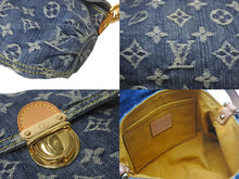 画像をギャラリービューアに読み込む, 極美品 LOUIS VUITTON ルイヴィトン ミニプリーティ ハンドバッグ M95050 モノグラムデニム レザー ブルー 中古 4c069164