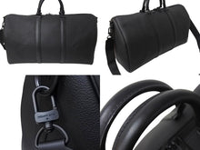 画像をギャラリービューアに読み込む, 極美品 LOUIS VUITTON ルイヴィトン モノグラム キーポル50 ボストンバッグ アエログラム M21420 PVC ブラック 中古 4c069174