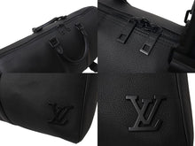 Load image into Gallery viewer, 極美品 LOUIS VUITTON ルイヴィトン モノグラム キーポル50 ボストンバッグ アエログラム M21420 PVC ブラック 中古 4c069174